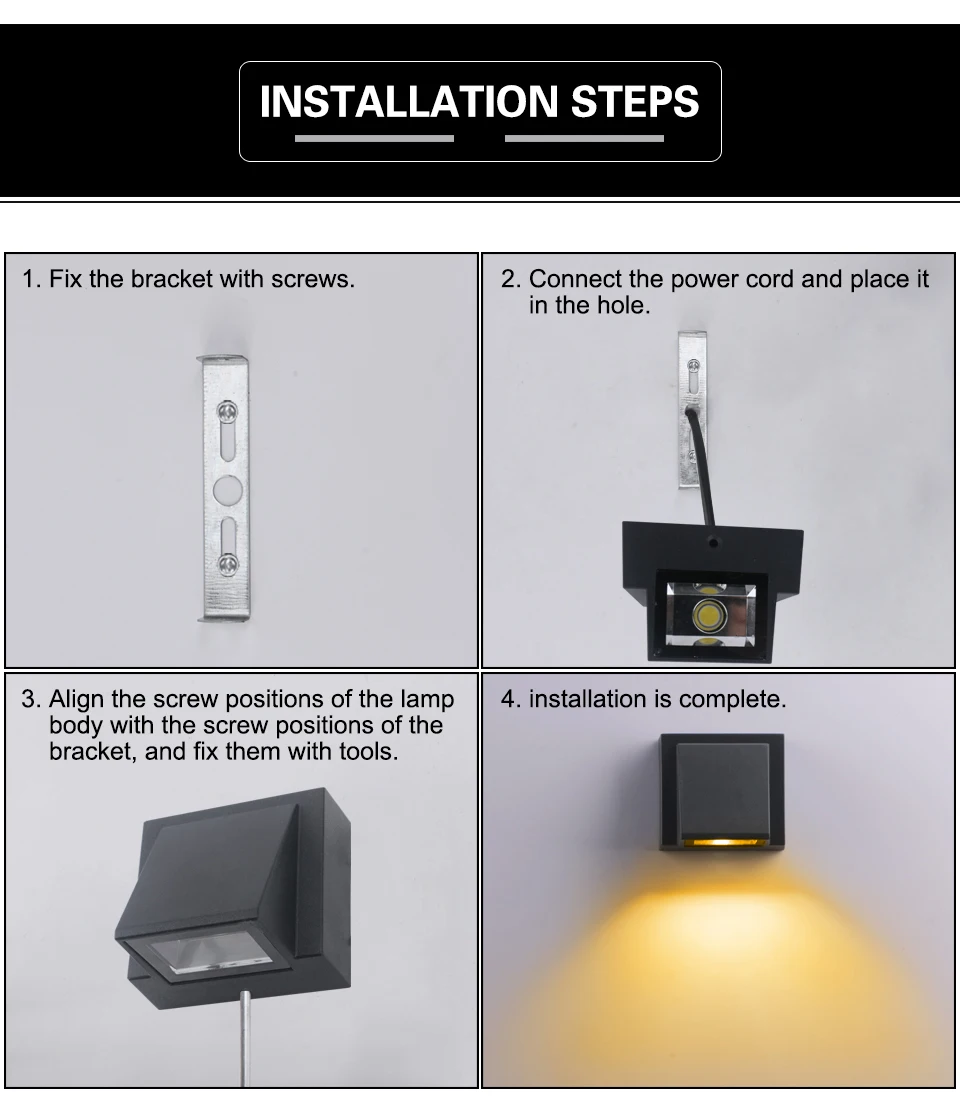 Simple Outdoor Wall Lamp COB Outdoor/Indoor Wall Light Waterproof Surface Mounted Porch Light Up and Down Lighting AC 85-265V