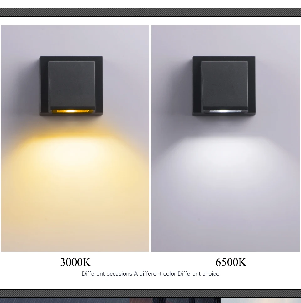 Simple Outdoor Wall Lamp COB Outdoor/Indoor Wall Light Waterproof Surface Mounted Porch Light Up and Down Lighting AC 85-265V