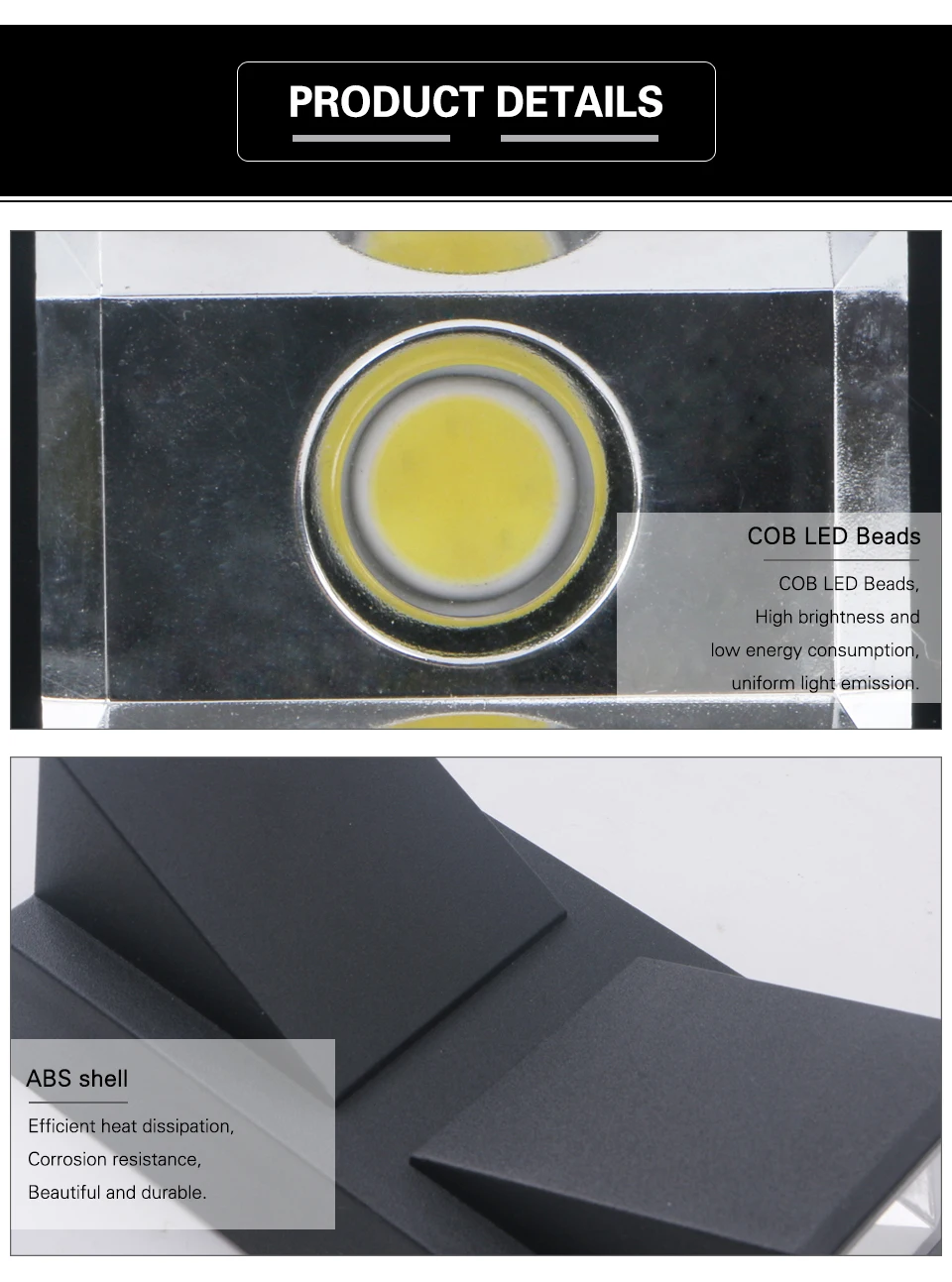 Simple Outdoor Wall Lamp COB Outdoor/Indoor Wall Light Waterproof Surface Mounted Porch Light Up and Down Lighting AC 85-265V