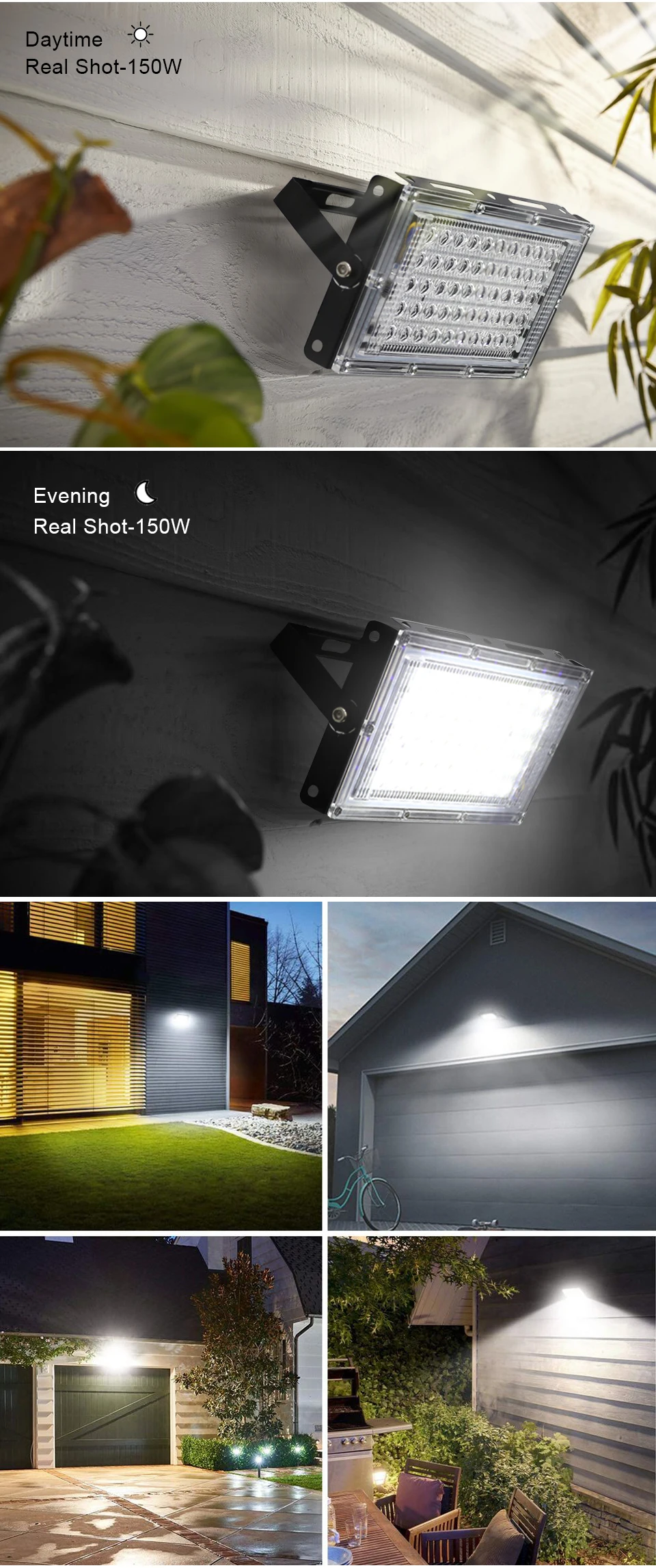 50W 100W 150W Led Flood Light IP65 Waterproof AC 220V Outdoor Floodlight Spotlight LED Reflector Street Lamp Wall Flood Lights