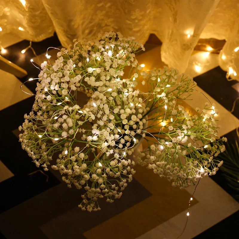 1/2/3/5/10/20M USB LED String Lights Copper Silver Wire Garland Light 5V Fairy Lights Party Decoration For Christmas Wedding