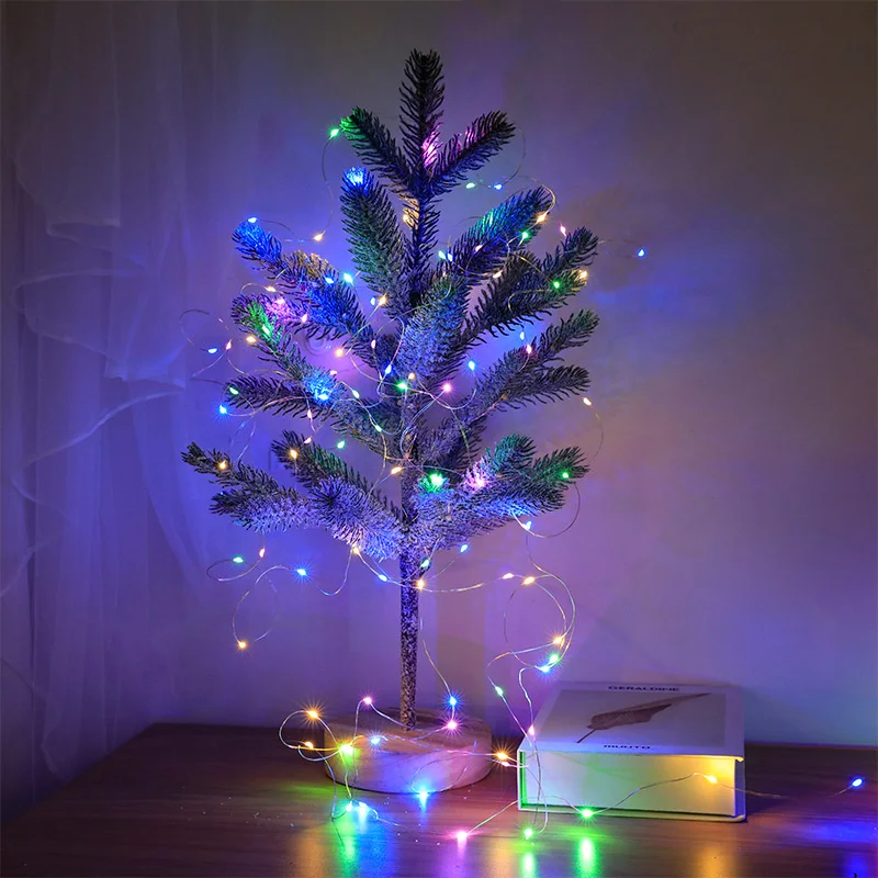 1/2/3/5/10/20M USB LED String Lights Copper Silver Wire Garland Light 5V Fairy Lights Party Decoration For Christmas Wedding
