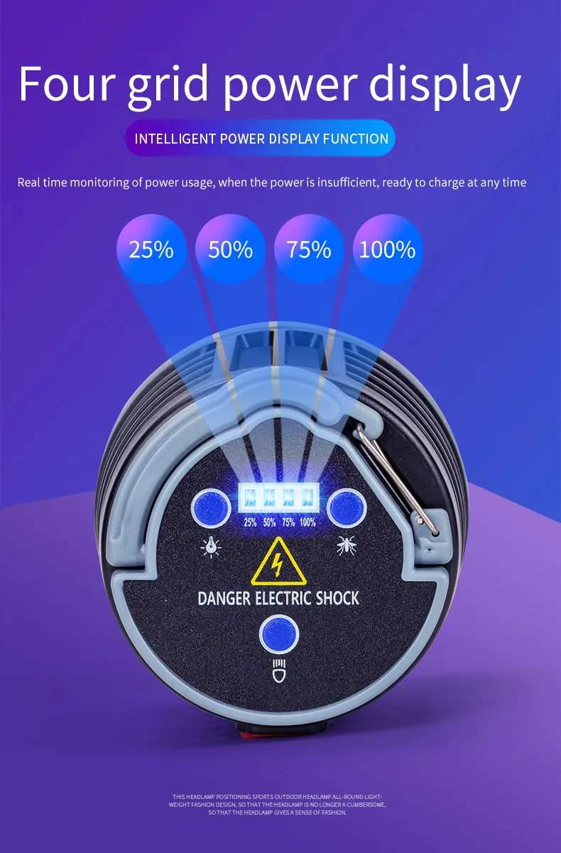 Hanging UV LED Mosquito Killer Lamp Electric Shock Insect Repeller Light USB Portable Outdoor Waterproof Hiking Camping Lantern
