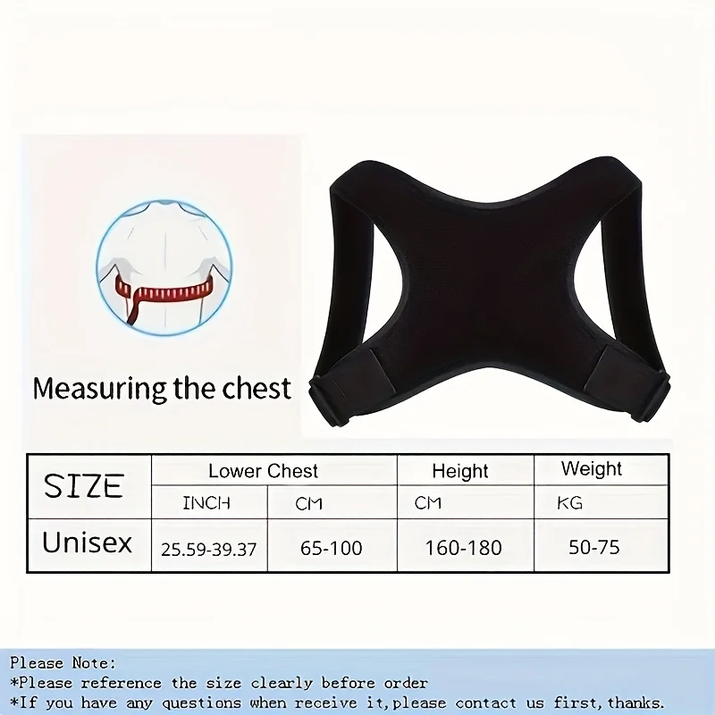 Adjustable Posture Corrector Back Support Belt- Breathable, Non-Slip, Ergonomic Support for Improved Posture, Suitable for Sitti