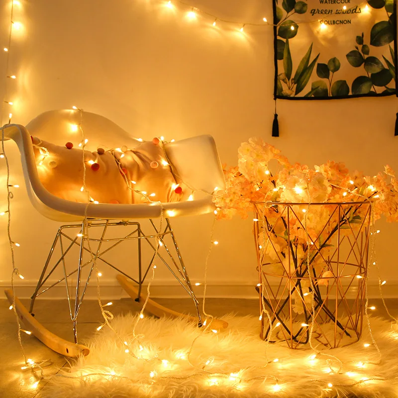 1/3/4/10M LED Fairy Garland Light Battery Powered Outdoor Waterproof Lights String For Bedroom Wedding Party Garden Decoration