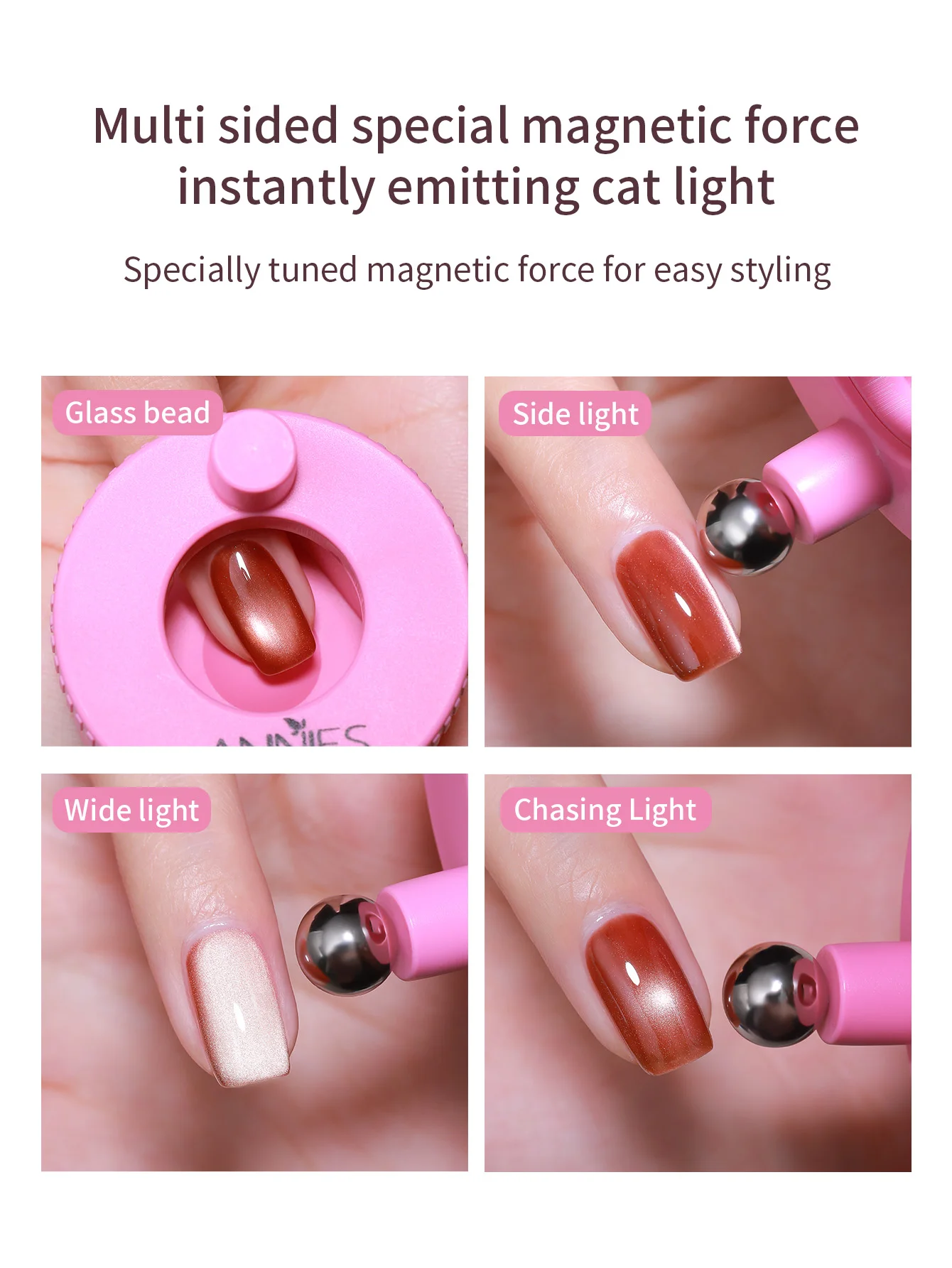 Nail Art Automatic Suction Cat Eye Magnet Artifact, Multifunctional, Ultra Strong, Wide Light French Cat Eye Magnet