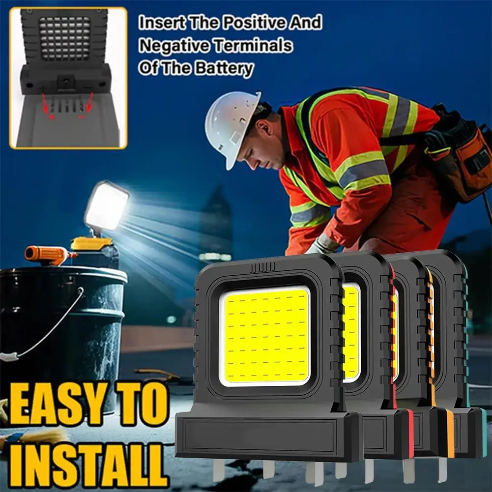 Super Bright LED Work Light Portable Long-Lasting Strong Light Supply for Night Work Light 21V Li-ion Battery Power Tool