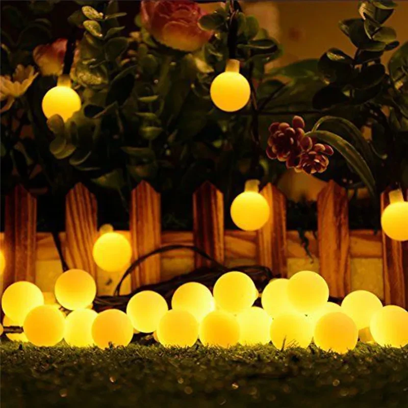 100LED Solar String Flowers Fairy Lights 10m 20m Waterproof Outdoor Solar String Lights Decorated Garden Christmas Holiday Light