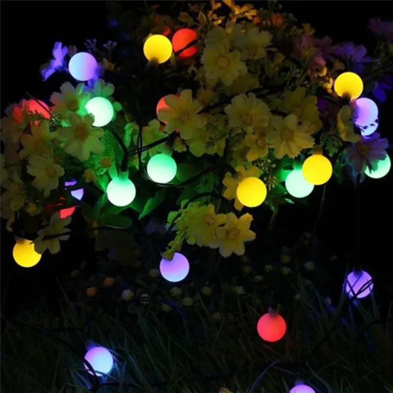 100LED Solar String Flowers Fairy Lights 10m 20m Waterproof Outdoor Solar String Lights Decorated Garden Christmas Holiday Light