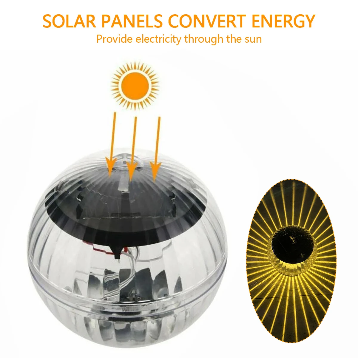Led Solar Floating Lamp Swimming Pool Ball Solar Panel Powered Pond Drift Waterproof Glow Show Disco Color Changing Lamp Light