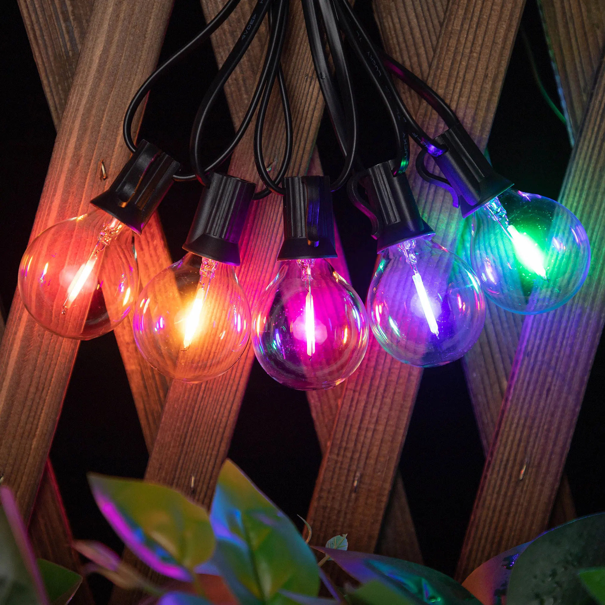 Colorful G40 Led Bulbs String Light EU 220V US 110V Street Garland Waterproof Connectable RGB Wedding Birthday Decoration Light