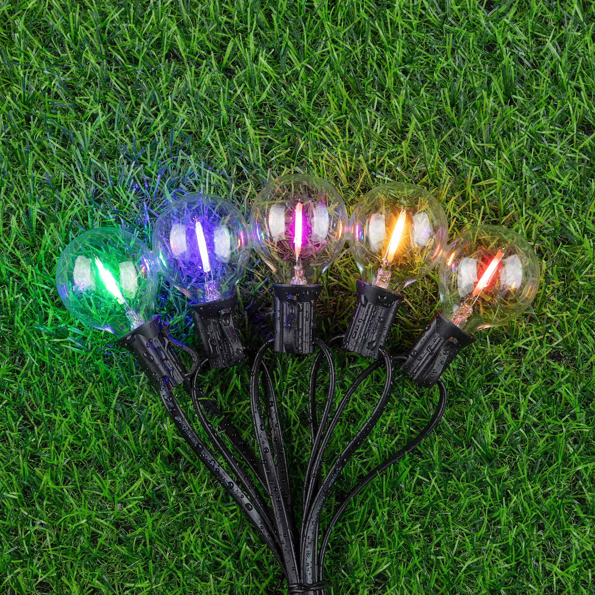 Colorful G40 Led Bulbs String Light EU 220V US 110V Street Garland Waterproof Connectable RGB Wedding Birthday Decoration Light
