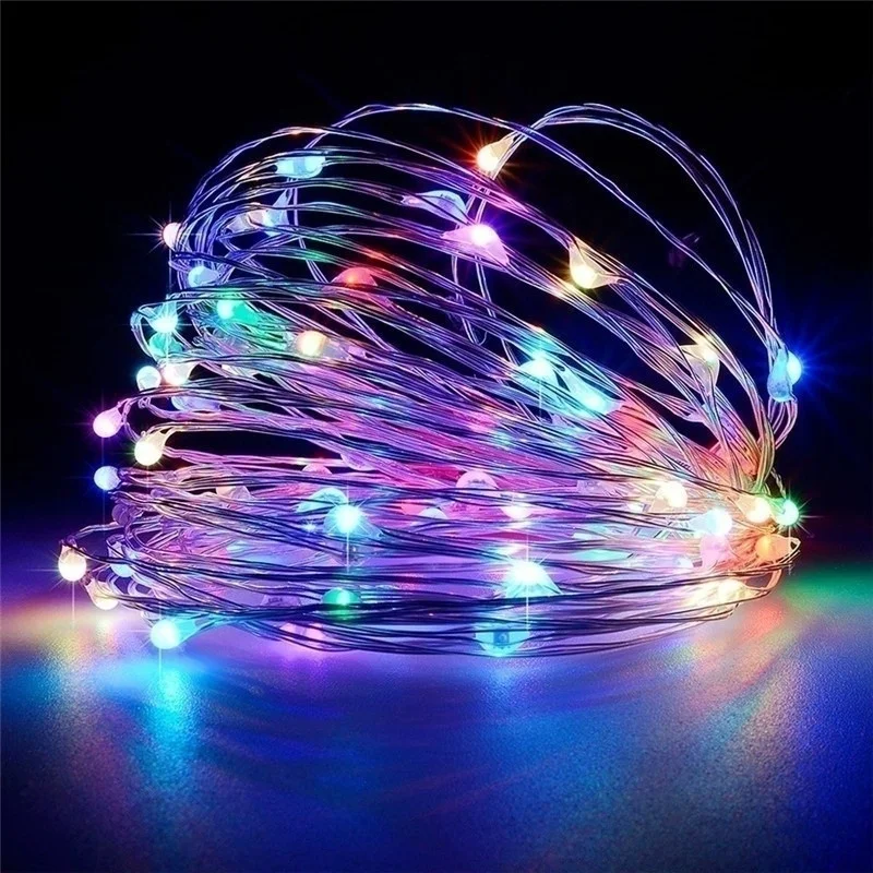 20M USB/Battery LED String Light Copper Silver Wire Garland Light Waterproof Fairy Lights For Christmas Wedding Party Decoration