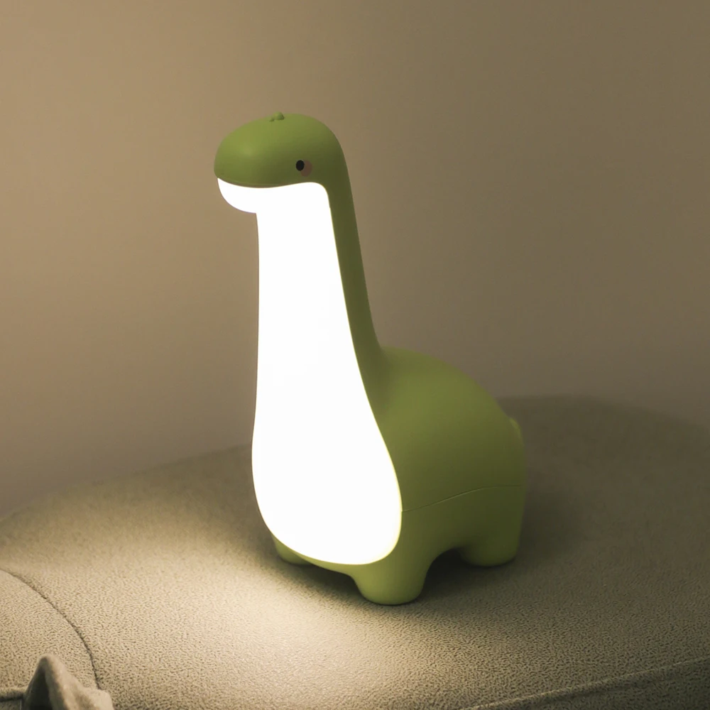 Dinosaur Night Light Cute Children's Night Light Eye Protection Bedside Timing Lamp USB Charging Room Decoration Children's Gift