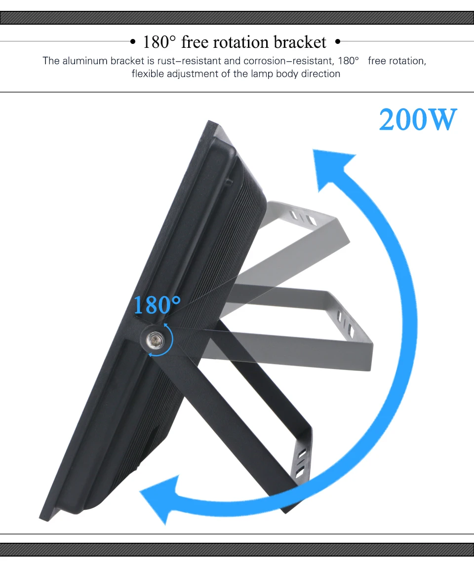 200W LED Flood light Spotlight Projector Outdoor Lighting 6500k Waterproof IP66 for Wall Garage Gym Street 220V