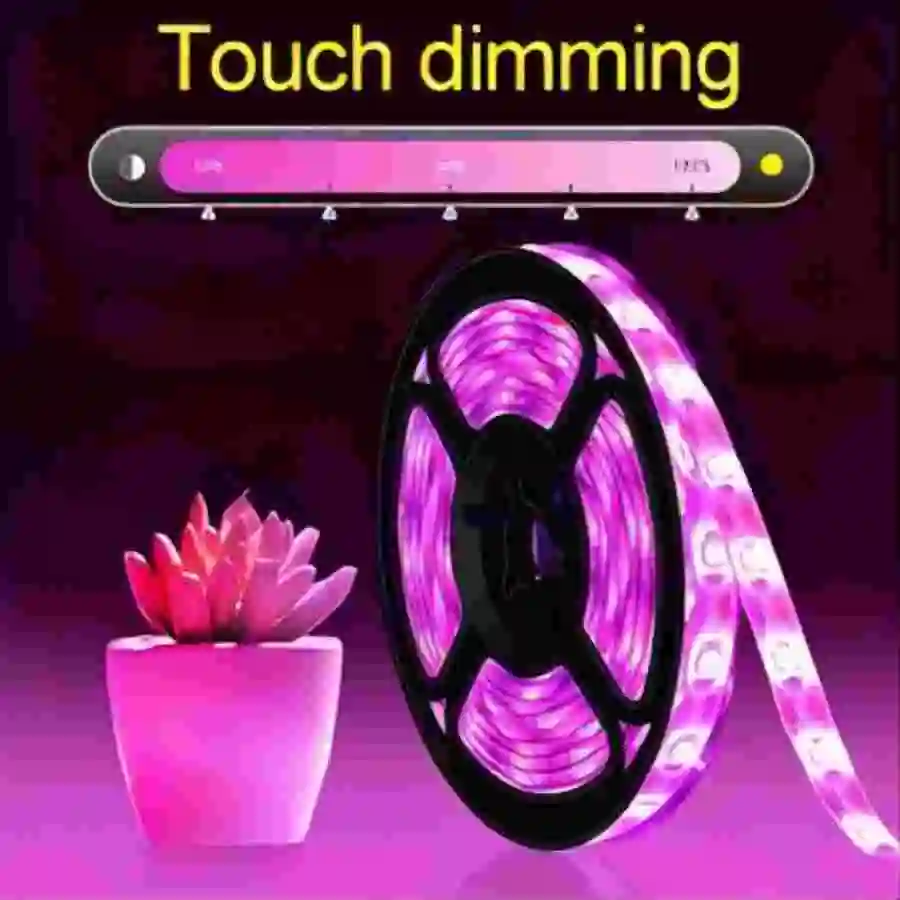 1M/2M/3M/5M/10M LED Full Spectrum LED Plant Growth Light 60 Lamp Beads/M Strip LED Fitolampy Greenhouse Plant Seed Growth Light