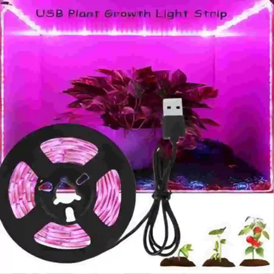 1M/2M/3M/5M/10M LED Full Spectrum LED Plant Growth Light 60 Lamp Beads/M Strip LED Fitolampy Greenhouse Plant Seed Growth Light