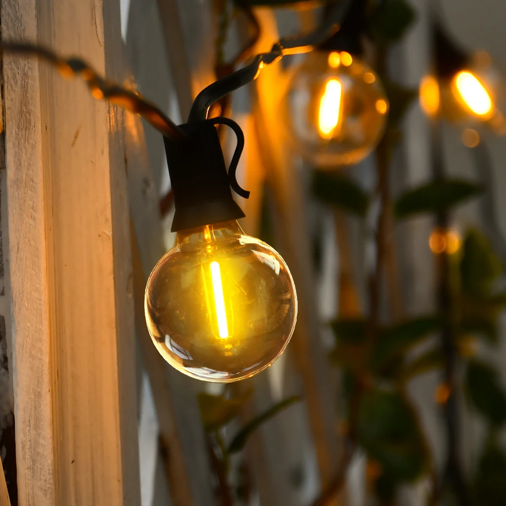 G40 LED 36 m Outdoor String Light with 64 Plastic Bulbs Attachable Outdoor String Light for Gardens, Weddings, Parties, Terraces