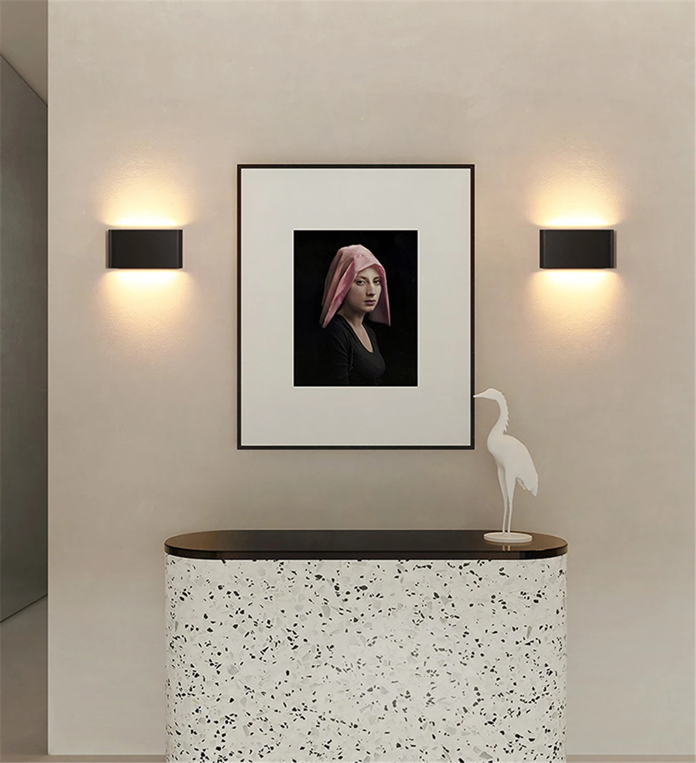 Modern Waterproof Outdoor 12W LED Wall Lamp IP65 Aluminum UP and Down Wall Light Garden Porch Sconce Decoration Light 110V 220V