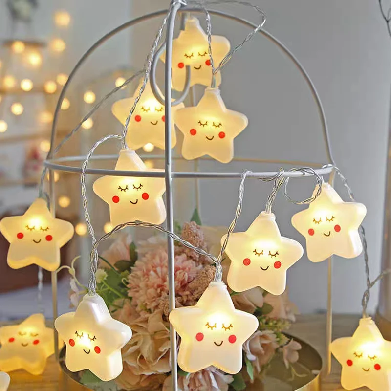 LED Lights String Star Garland Lamp USB/Battery Powered For Living Room Outdoor Garden Camping Wedding Christmas Party Decor