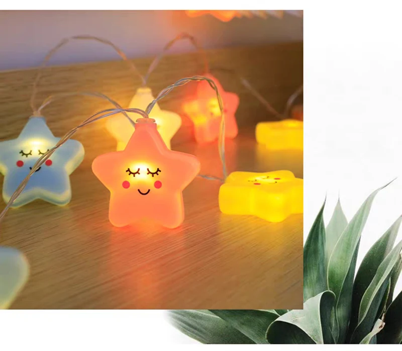 LED Lights String Star Garland Lamp USB/Battery Powered For Living Room Outdoor Garden Camping Wedding Christmas Party Decor