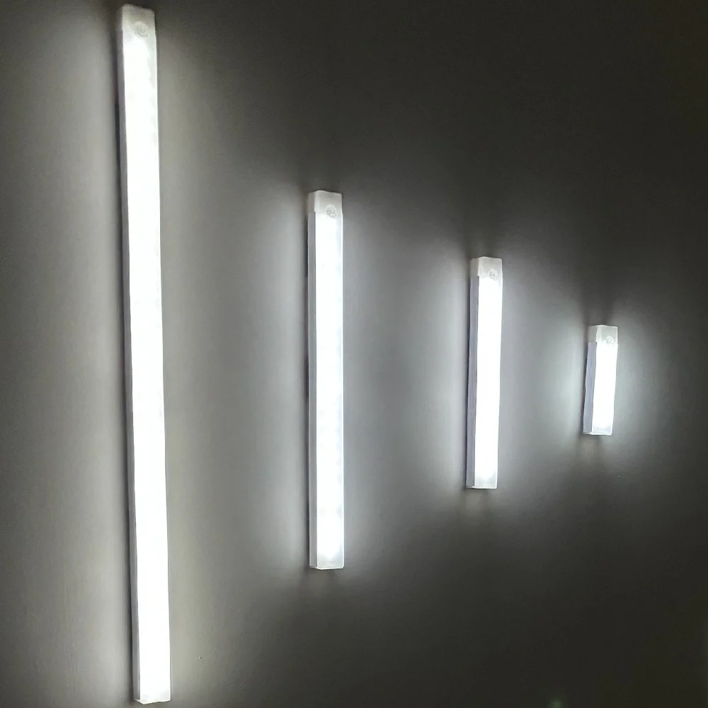 AITHEA Motion Sensor LED Night Light USB Rechargeable Bedside Lamp Wireless Portable Cabinet Tube Light for Wardrobe Staircase