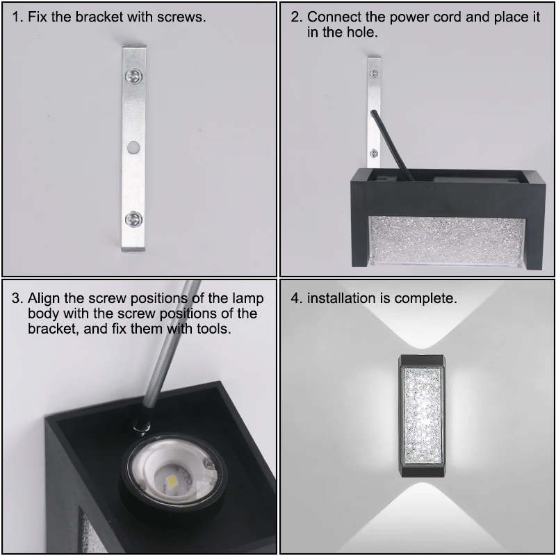 Outdoor Waterproof Wall Light European Luxury Crystal 10W LED Wall Lamp for Porch Corridor Villa Hotel Exterior Wall Lamps