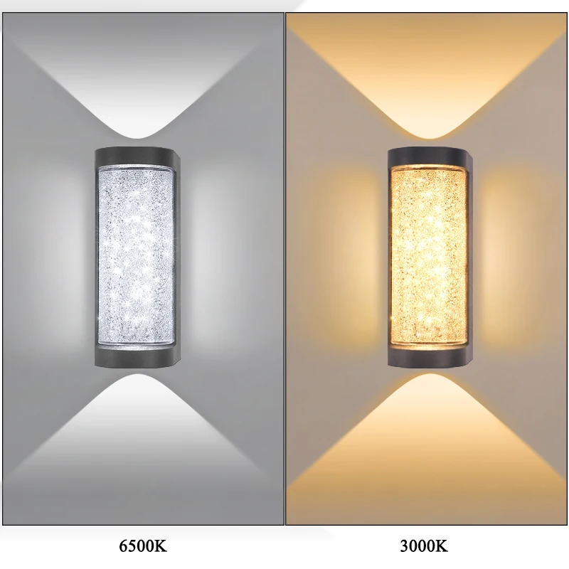 Outdoor Waterproof Wall Light European Luxury Crystal 10W LED Wall Lamp for Porch Corridor Villa Hotel Exterior Wall Lamps