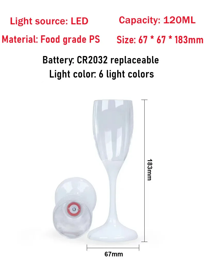 6 Color LED Automatic Flashing Cups Multi-color Light Up Mugs Wine Beer Mugs Whisky Drink Cups for Party Kitchen Christmas Decor