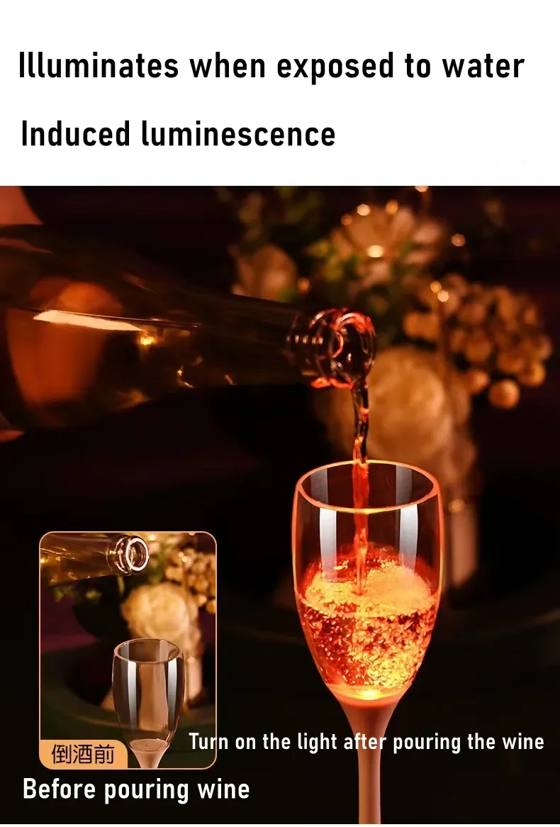 6 Color LED Automatic Flashing Cups Multi-color Light Up Mugs Wine Beer Mugs Whisky Drink Cups for Party Kitchen Christmas Decor