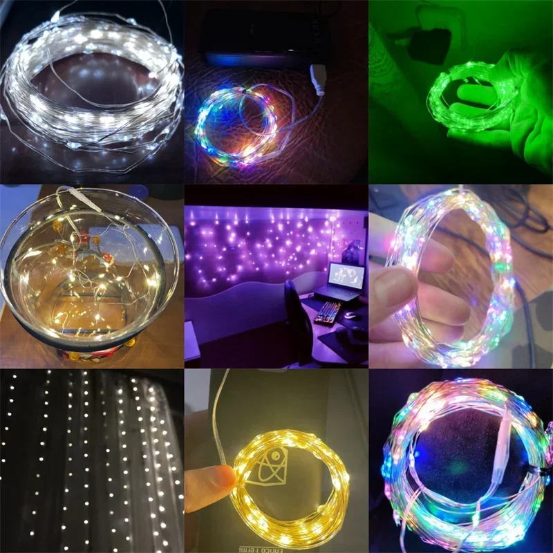 20m USB LED String Lights Fairy String Lights Warm White LED String Lights for Christmas Wedding Party Home Holiday Decoration