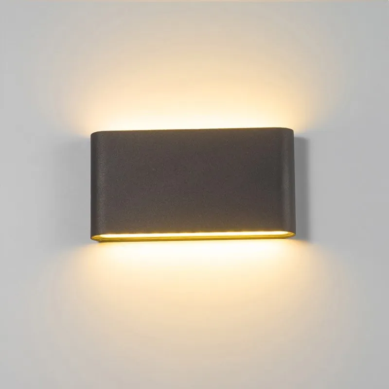 Modern Waterproof outdoor 12W LED wall lamp IP65 Aluminum UP and Down Wall Light Garden porch Sconce Decoration Light 110V 220V