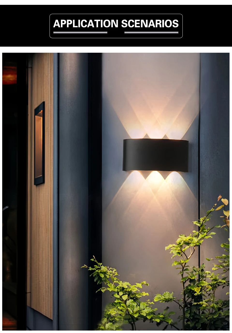 LED Wall Lamp 4/6/8/10 Outdoor Wall Lamps Up And Down Towards Lighting For Indoor Room Decoration Garden Lighting Street Lights