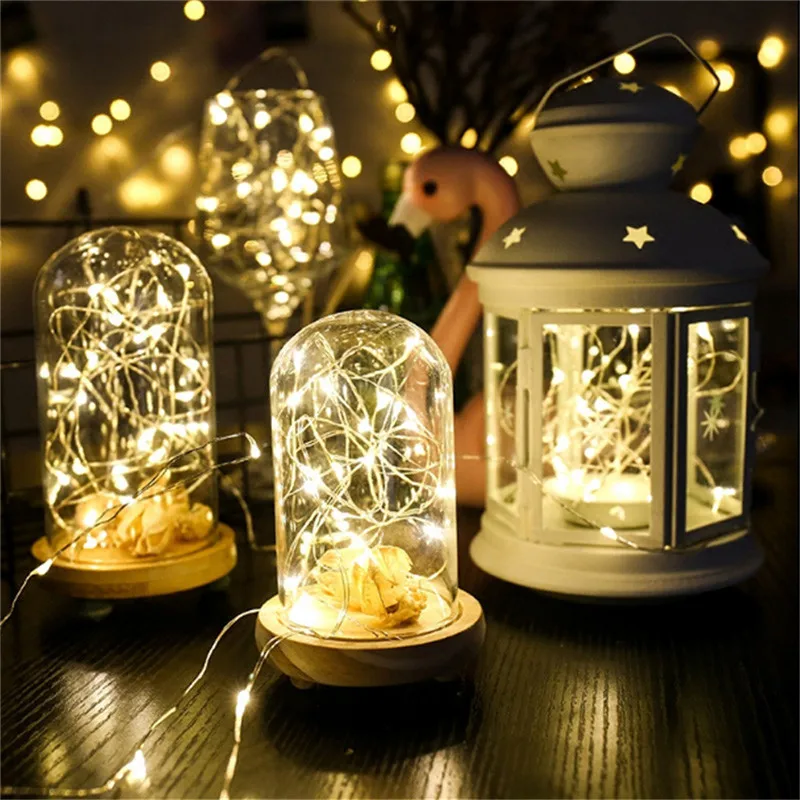 2M 5M 10M Lighting Chain Led Holiday Colored Lights Christmas Wedding Decoration Star String Warm White USB Copper Wire Light