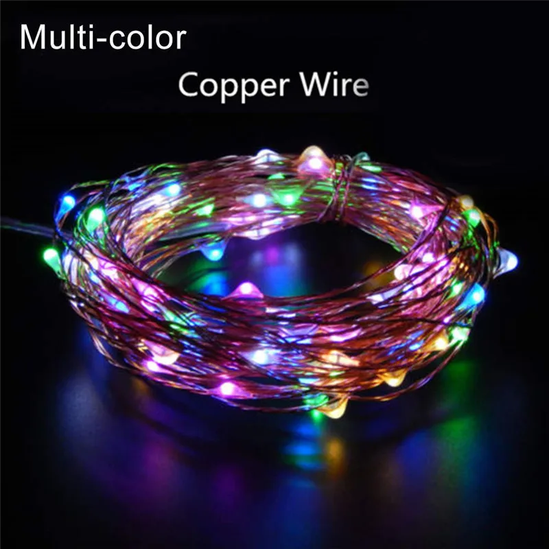 2M 5M 10M Lighting Chain Led Holiday Colored Lights Christmas Wedding Decoration Star String Warm White USB Copper Wire Light