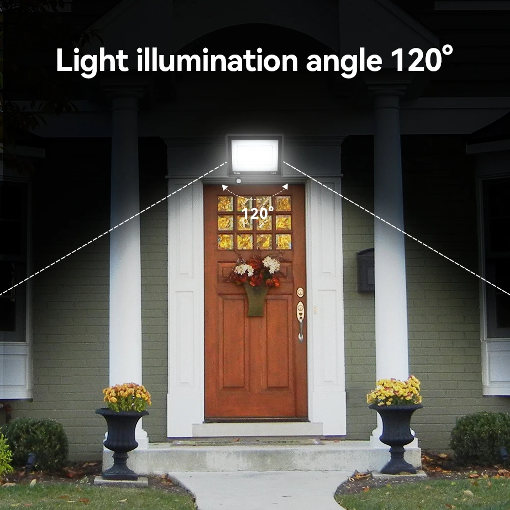 LED PIR Motion Sensor Floodlight Outdoor Wall Light White Light 100W 50W 30W 20W 10W IP66 Waterproof LED Spotlight For Garden