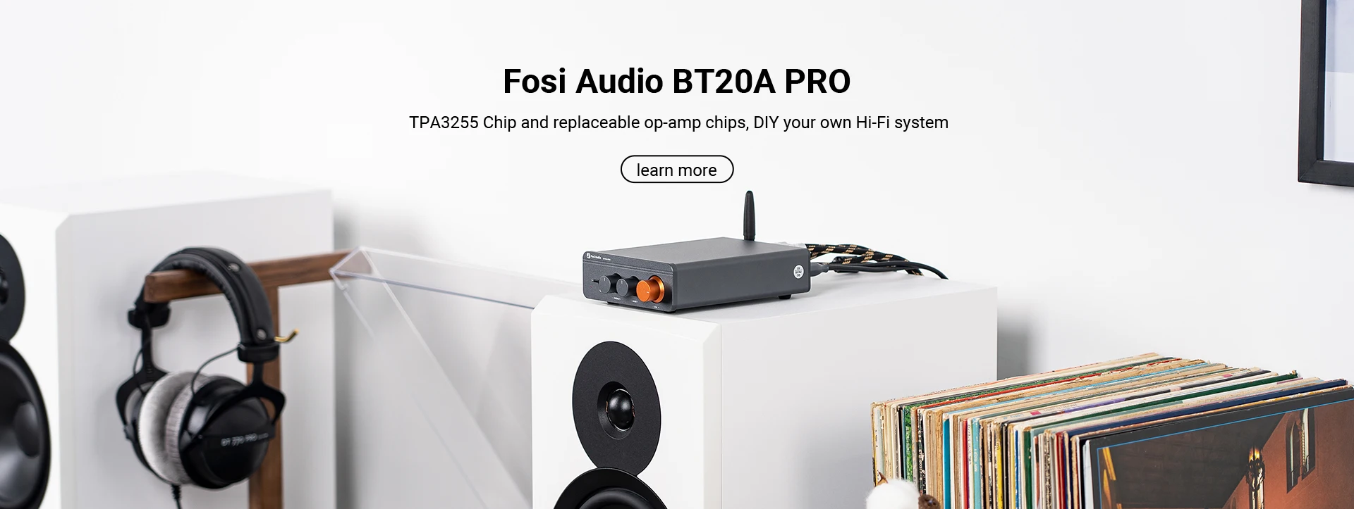Fosi Audio Phono Preamp for Turntable Phonograph Preamplifier Mini Stereo Audio HiFi With Headphone Amplifier