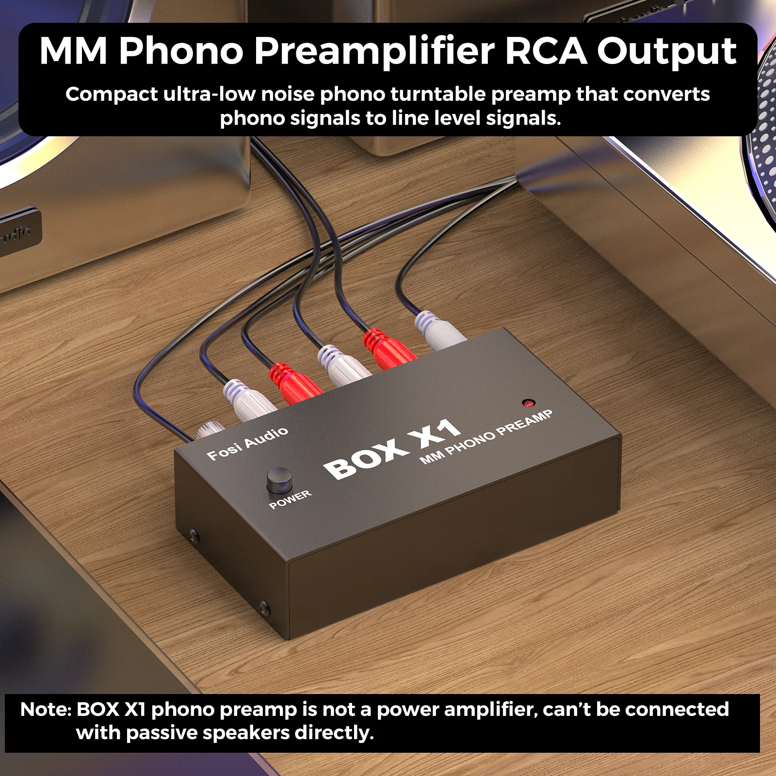 Fosi Audio Phono Preamp for Turntable Phonograph Preamplifier Mini Stereo Audio HiFi With Headphone Amplifier