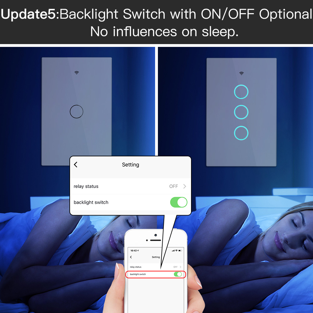 ZigBee Smart Light Switch,Wall Touch Panel US,With Neutral/No Neutral ,No Capacitor,Tuya Smart Life,Works with Alexa,Google Hub