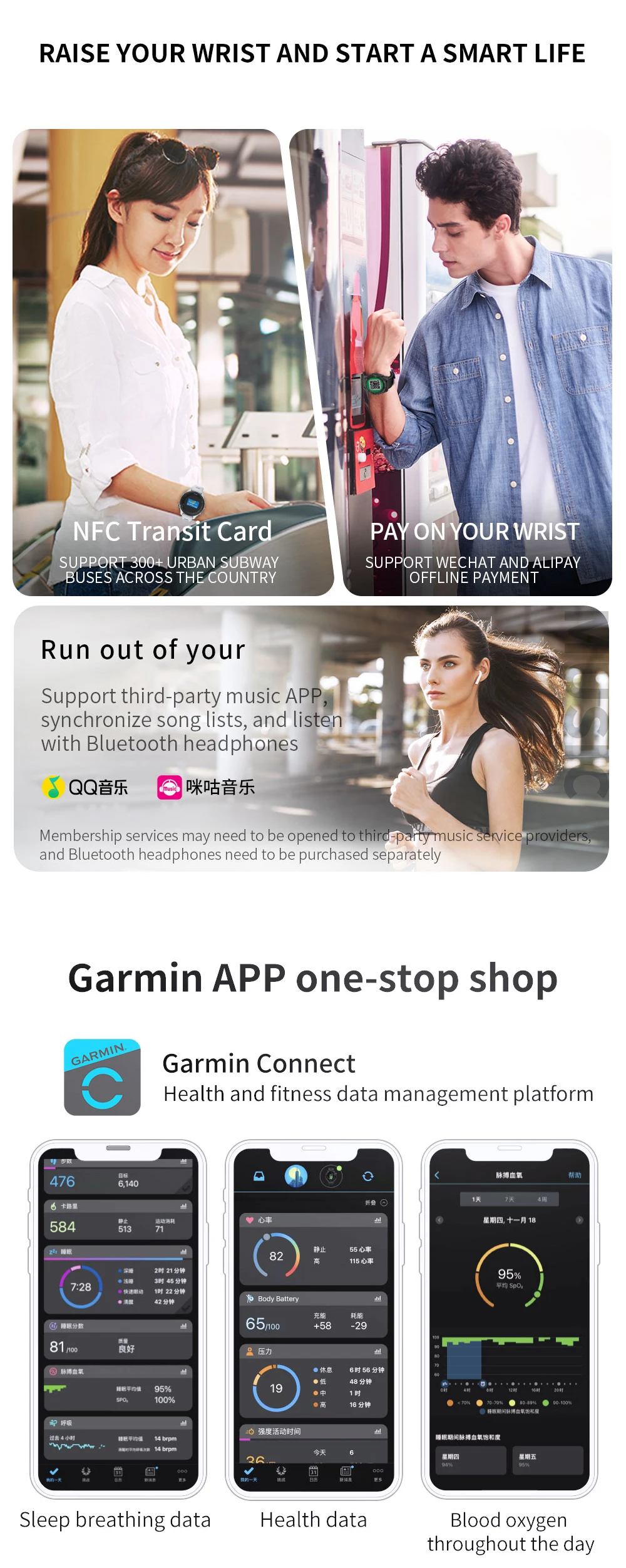 Garmin Forerunner 255 Professional Running Riding Swimming Triathlon Marathon Track and Field Training Smartwatch