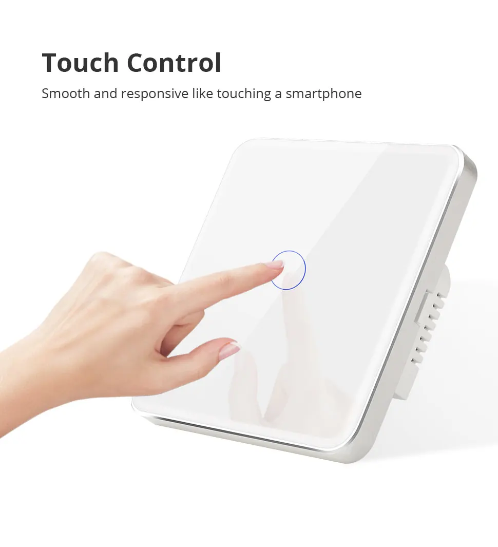 Zemismart Zigbee 30A Water Heater Switch Work with Tuya EU Touch Boiler Switch Electric Light Switch High Power Alexa Google