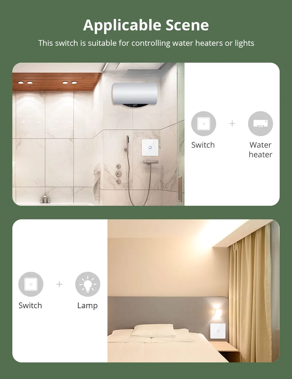 Zemismart Zigbee 30A Water Heater Switch Work with Tuya EU Touch Boiler Switch Electric Light Switch High Power Alexa Google