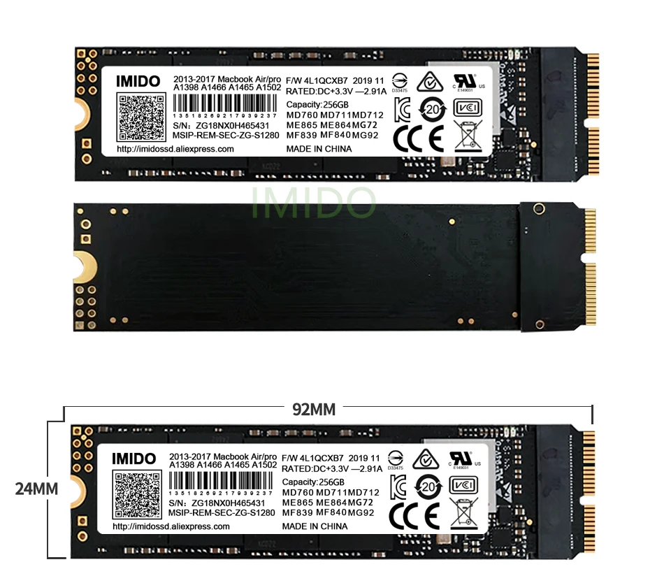 SSD For Macbook Air 2015 1tb 512gb 256gb 2tb 128gb Suitable For Macbook Air A1465 Also Compatible With Model/A1466/A1347/A1398