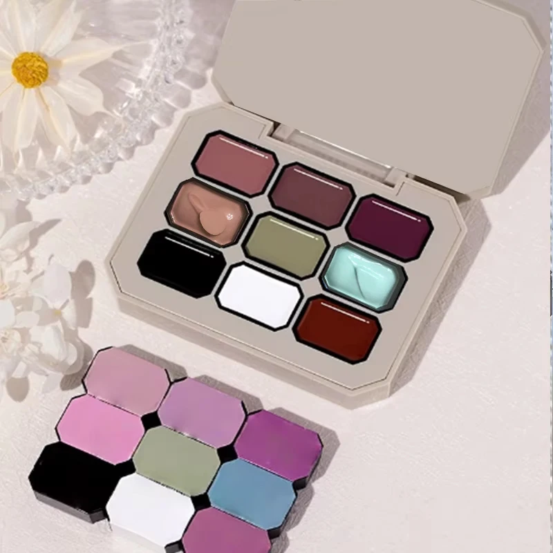 9-Color Solid Gradient High-Saturation Blush Nail Polish, French Manicure Gel, Suitable for Nail Technicians and Beginners.