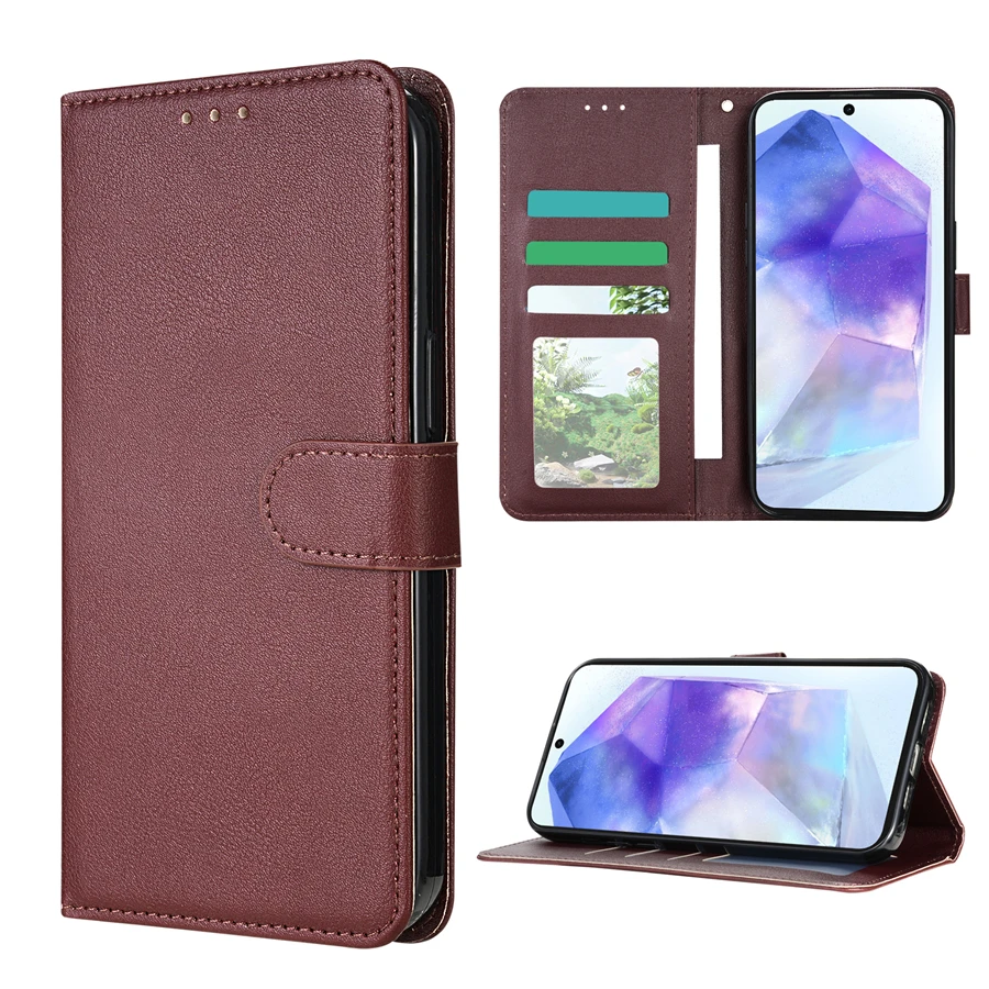 Wallet Magnetic Flip Leather Case For SamsungGalaxy A05s A06 A07 A12 A13 A14 A15 A16 A17 A24 A26 A34 A35 A36 A52 A53 A54 A55 A56