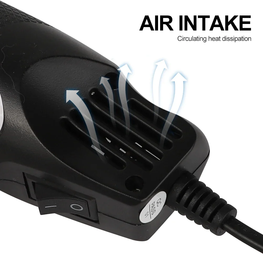 220/110V Hot Air Gun DIY Tool Heat Electric Power Tool Mini Soldering Temperature Crafts Blower with Supporting Seat Shrink