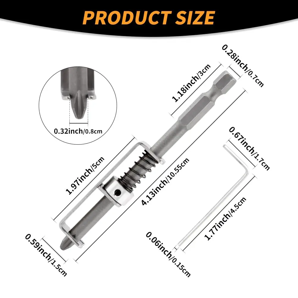 Rafford Screw Holder Drill Bit Phillips Anti-Drop Screwdriver Bit Fixing Clamp Set Suitable for Electric Drills, DIY Repair.