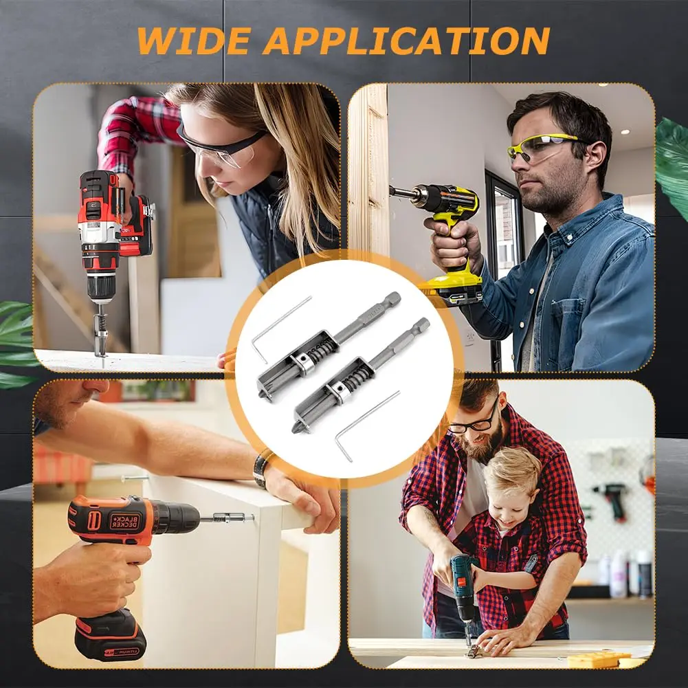 Rafford Screw Holder Drill Bit Phillips Anti-Drop Screwdriver Bit Fixing Clamp Set Suitable for Electric Drills, DIY Repair.