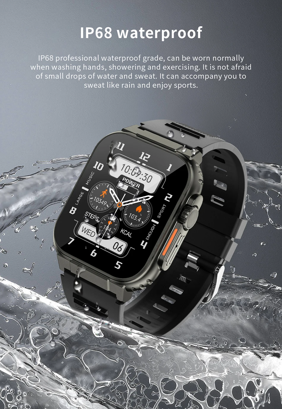 LIGE Bluetooth Call Men Smart Watch Women 600Mah Large Battery 100+ Sports Fitness Tracker Waterproof Local Music Smartwatch Man