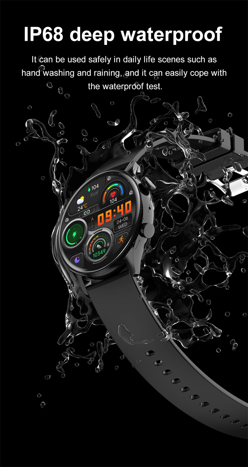 2026 New Smartwatch Women AMOLED HD Screen Always On Display Bluetooth Call IP68 Waterproof GPS Smart Men Watch For Android ios